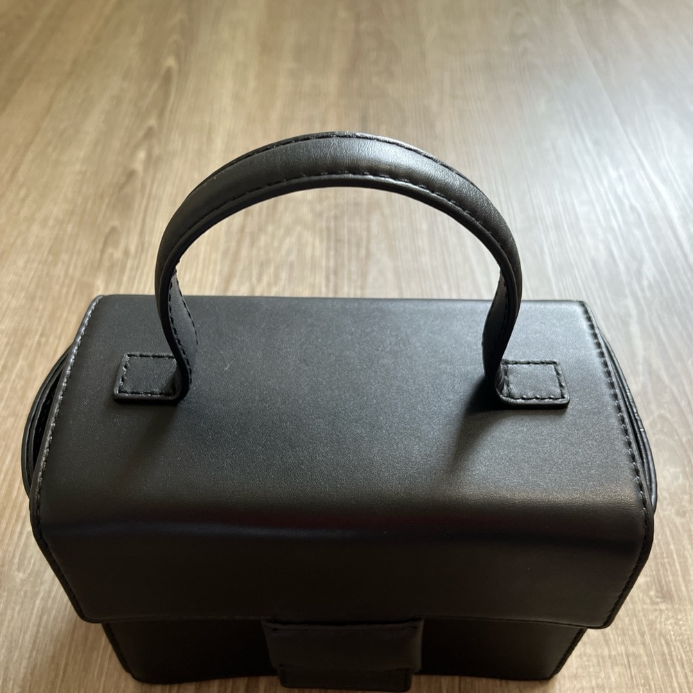 Steven Alan Meryl Cow Leather Crossbody Camera Box Bag Purse In Black - Picture 3 of 11